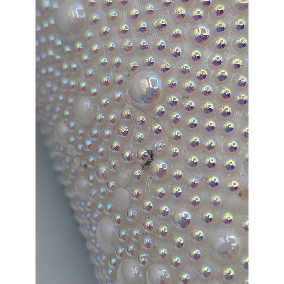 Betsey Johnson Ivory Rhinestone Pointed Toe Kitten Heel Drag Queen Womens Sz 12W - Picture 3 of 14